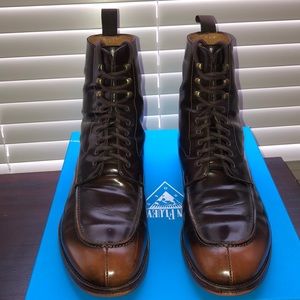 John Fluevog Admiral Brown Lace Up Boots Size 11.5